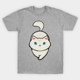 fuzzy leopard spotted white cat T-Shirt